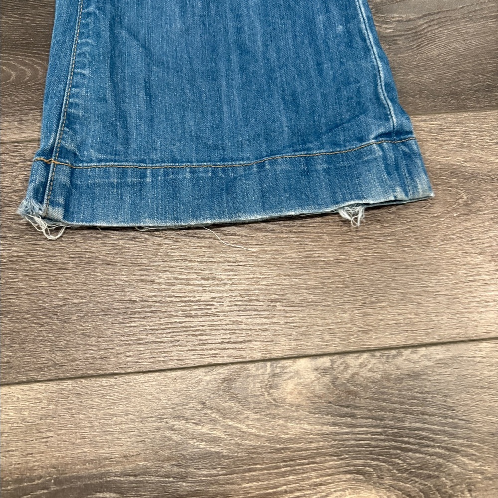PAIGE Blue Flare Wide Leg Jeans Vintage-Inspired - Picture 2 of 10